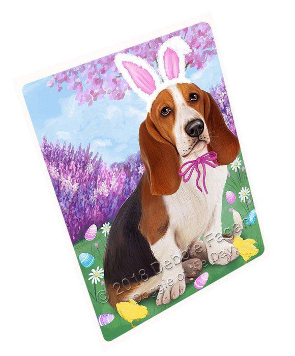 Basset Hound Dog Easter Holiday Tempered Cutting Board C50991