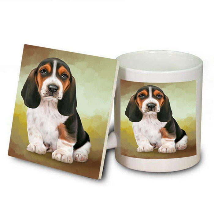 Basset Hound Dog Mug and Coaster Set