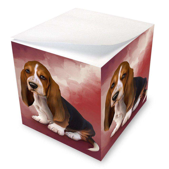 Basset Hound Dog Note Cube