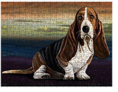 Basset Hound Dog Puzzle with Photo Tin D164