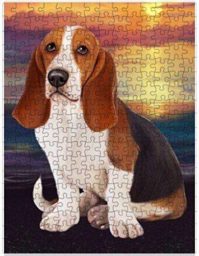 Basset Hound Dog Puzzle with Photo Tin D449