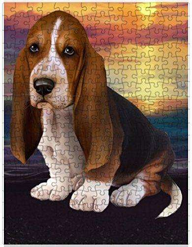 Basset Hound Dog Puzzle with Photo Tin D451