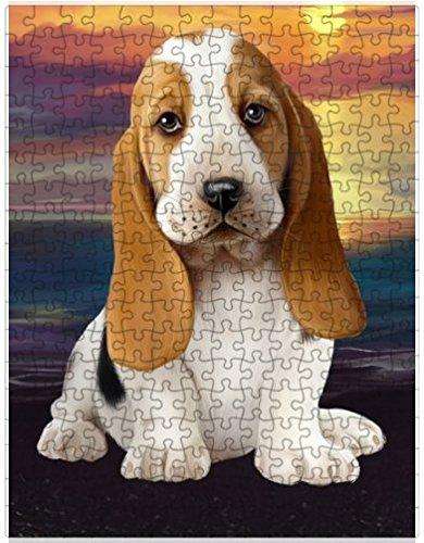 Basset Hound Dog Puzzle with Photo Tin D453
