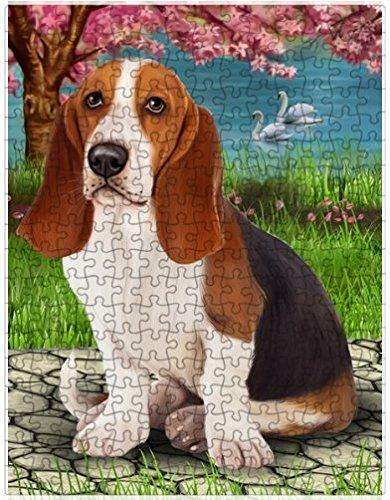 Basset Hound Dog Puzzle with Photo Tin D454