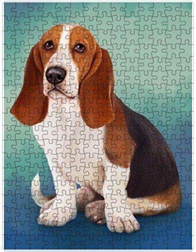Basset Hound Dog Puzzle with Photo Tin
