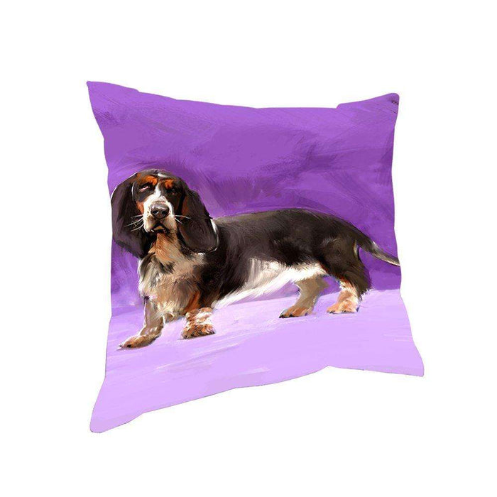 Basset Hound Dog Throw Pillow D459