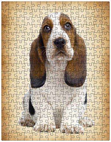 Basset Hound Puppy Dog 300 Pc. Puzzle with Photo Tin