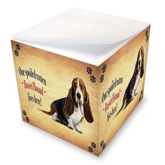 Basset Hound Spoiled Rotten Dog Note Cube