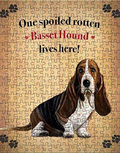 Basset Hound Spoiled Rotten Dog Puzzle with Photo Tin