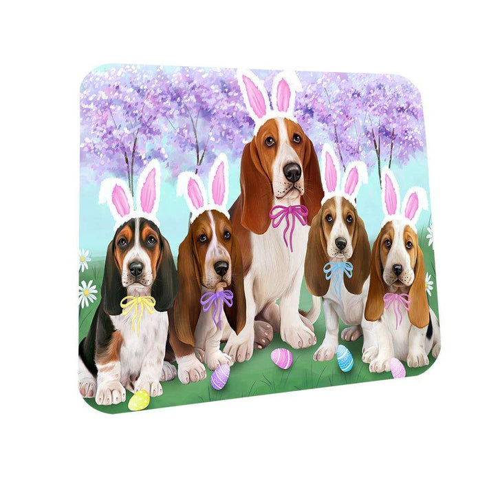 Basset Hounds Dog Easter Holiday Coasters Set of 4 CST49088