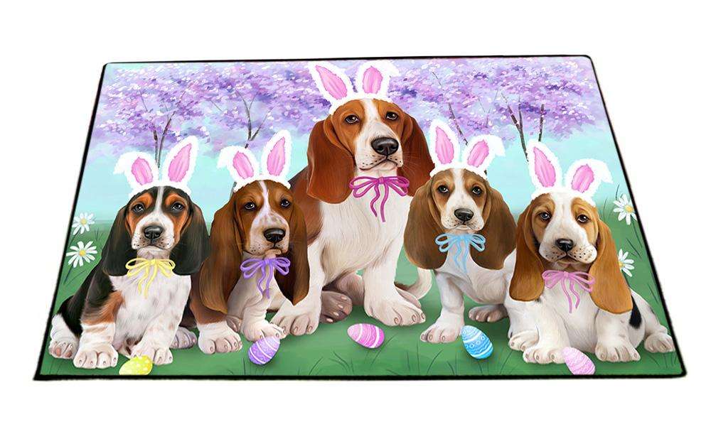 Basset Hounds Dog Easter Holiday Floormat FLMS49548