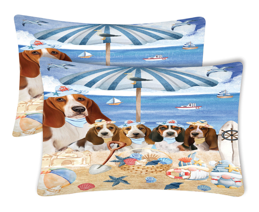 Basset Hound Pillow Case with a Variety of Designs, Custom, Personalized, Super Soft Pillowcases Set of 2, Dog and Pet Lovers Gifts
