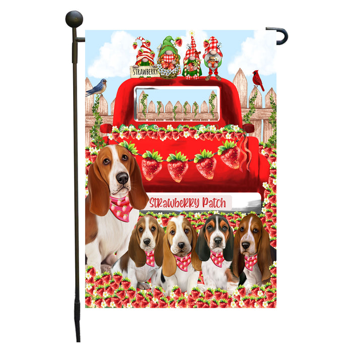 Basset Hound Dogs Garden Flag: Explore a Variety of Custom Designs, Double-Sided, Personalized, Weather Resistant, Garden Outside Yard Decor, Dog Gift for Pet Lovers