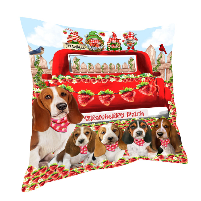 Basset Hound Pillow, Explore a Variety of Personalized Designs, Custom, Throw Pillows Cushion for Sofa Couch Bed, Dog Gift for Pet Lovers