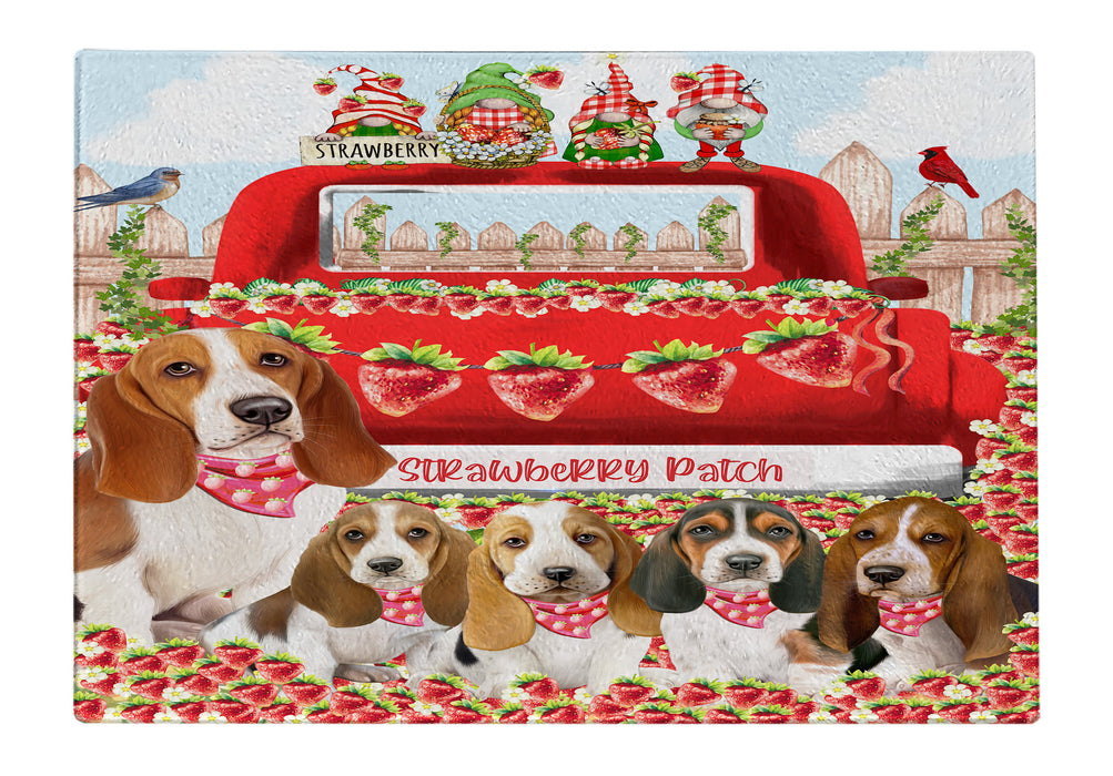 Basset Hound Tempered Glass Cutting Board: Explore a Variety of Custom Designs, Personalized, Scratch and Stain Resistant Boards for Kitchen, Gift for Dog and Pet Lovers