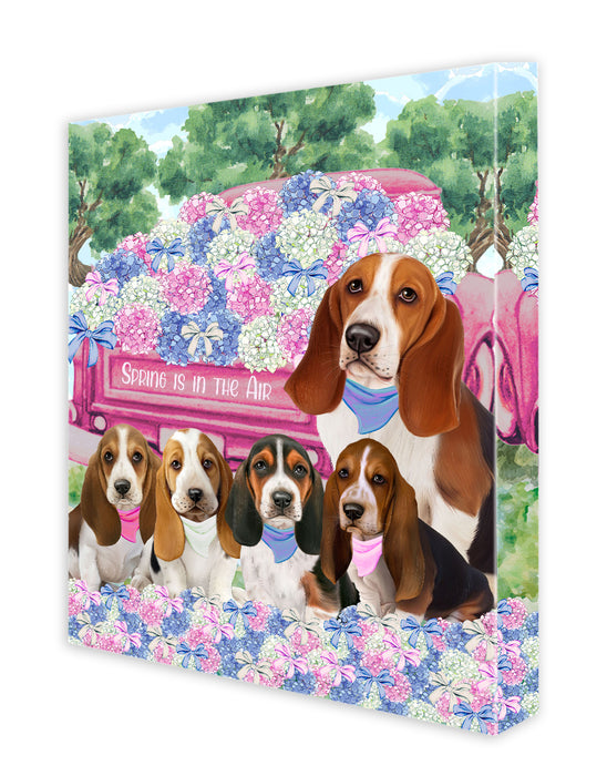 Basset Hound Canvas: Explore a Variety of Designs, Custom, Digital Art Wall Painting, Personalized, Ready to Hang Halloween Room Decor, Pet Gift for Dog Lovers