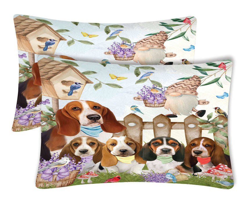 Basset Hound Pillow Case: Explore a Variety of Designs, Custom, Standard Pillowcases Set of 2, Personalized, Halloween Gift for Pet and Dog Lovers