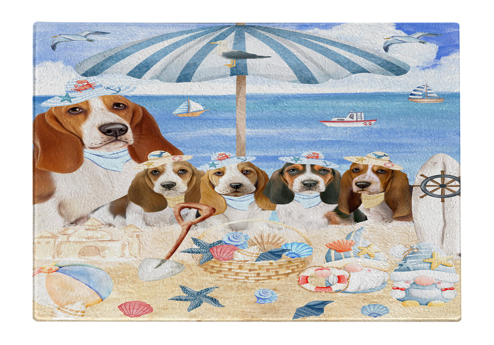 Basset Hound Cutting Board for Kitchen, Tempered Glass Scratch and Stain Resistant, Explore a Variety of Designs, Custom, Personalized, Dog Gift for Pet Lovers