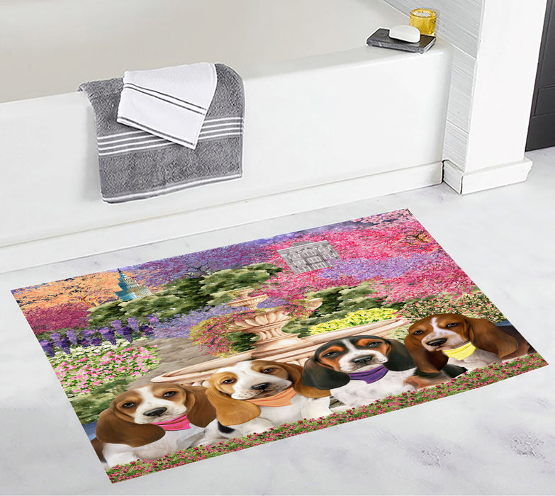Basset Hound Bath Mat: Explore a Variety of Designs, Custom, Personalized, Anti-Slip Bathroom Rug Mats, Gift for Dog and Pet Lovers