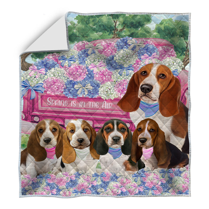 Basset Hound Quilt: Explore a Variety of Designs, Halloween Bedding Coverlet Quilted, Personalized, Custom, Dog Gift for Pet Lovers