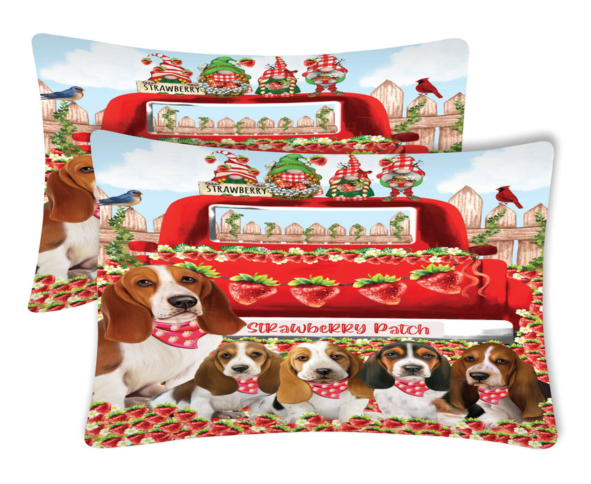 Basset Hound Pillow Case with a Variety of Designs, Custom, Personalized, Super Soft Pillowcases Set of 2, Dog and Pet Lovers Gifts