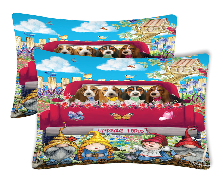 Basset Hound Pillow Case: Explore a Variety of Personalized Designs, Custom, Soft and Cozy Pillowcases Set of 2, Pet & Dog Gifts