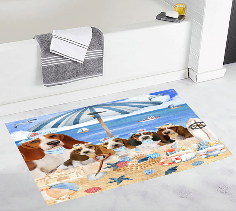 Basset Hound Anti-Slip Bath Mat, Explore a Variety of Designs, Soft and Absorbent Bathroom Rug Mats, Personalized, Custom, Dog and Pet Lovers Gift