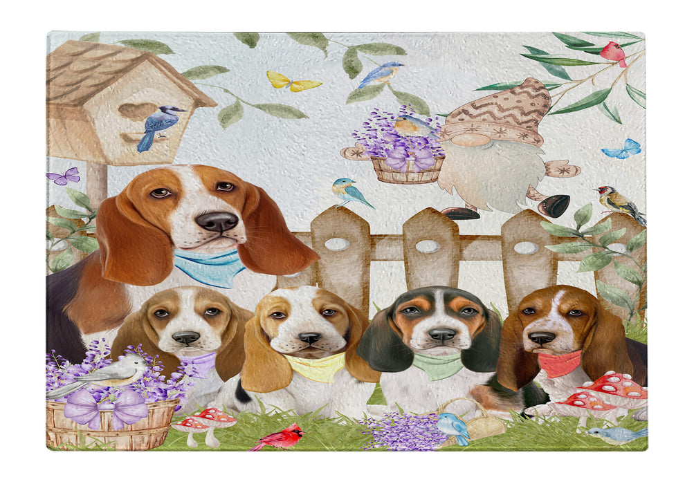 Basset Hound Cutting Board for Kitchen, Tempered Glass Scratch and Stain Resistant, Explore a Variety of Designs, Custom, Personalized, Dog Gift for Pet Lovers