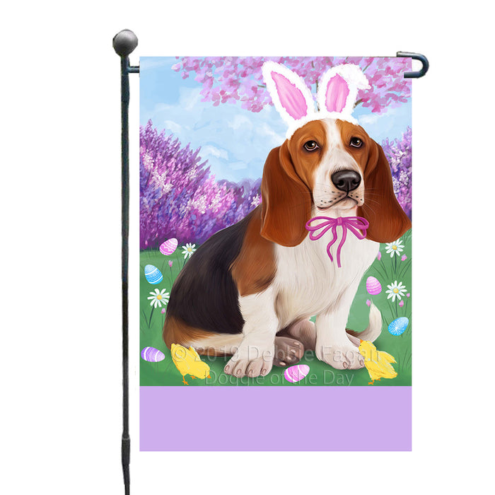 Personalized Easter Holiday Basset Hound Dog Custom Garden Flags GFLG-DOTD-A58739