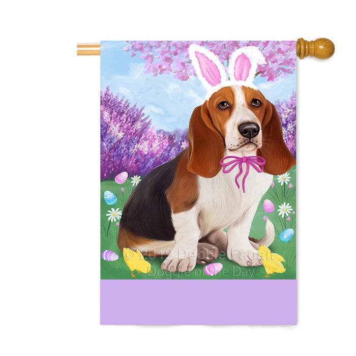 Personalized Easter Holiday Basset Hound Dog Custom House Flag FLG-DOTD-A58795