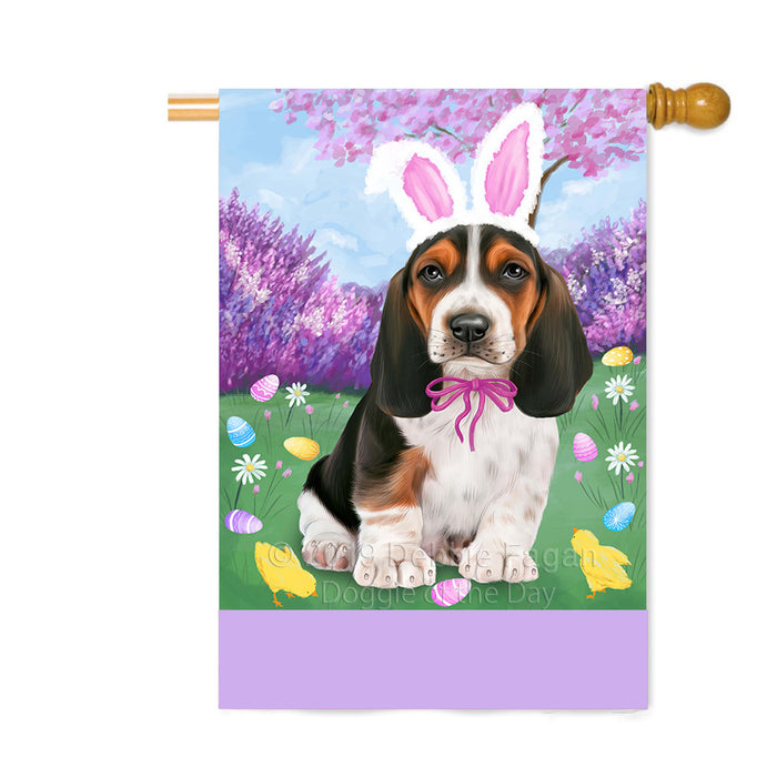 Personalized Easter Holiday Basset Hound Dog Custom House Flag FLG-DOTD-A58797