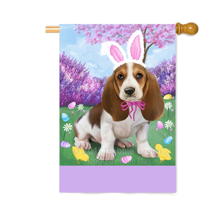 Personalized Easter Holiday Basset Hound Dog Custom House Flag FLG-DOTD-A58798