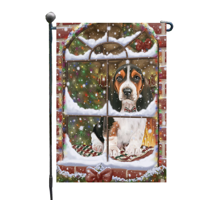Please come Home for Christmas Basset Hound Dog Garden Flags Outdoor Decor for Homes and Gardens Double Sided Garden Yard Spring Decorative Vertical Home Flags Garden Porch Lawn Flag for Decorations GFLG68835