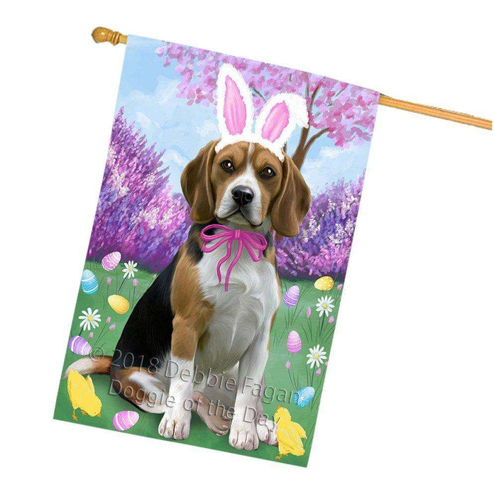 Beagle Dog Easter Holiday House Flag FLG49009