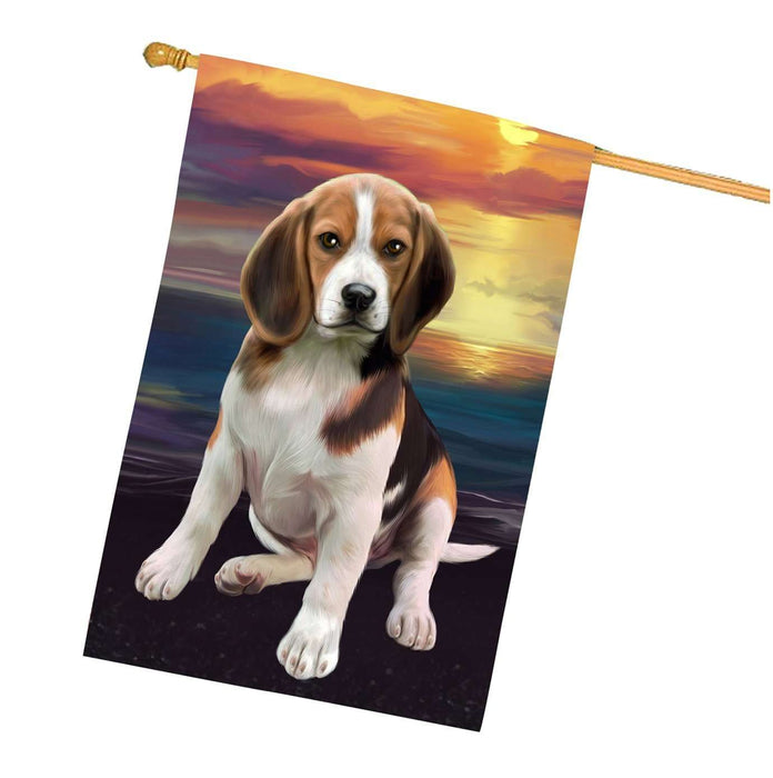 Beagle Dog House Flag