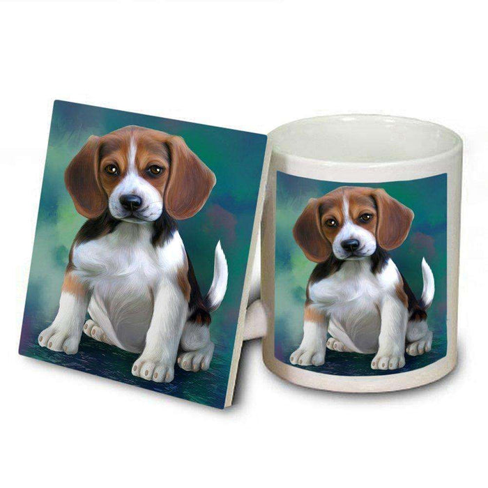 Beagle Dog Mug and Coaster Set