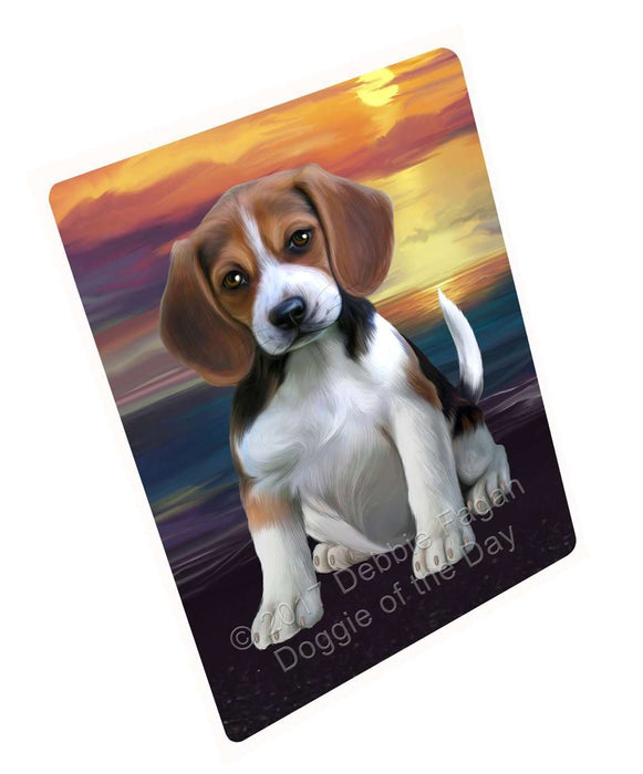 Beagle Dog Tempered Cutting Board