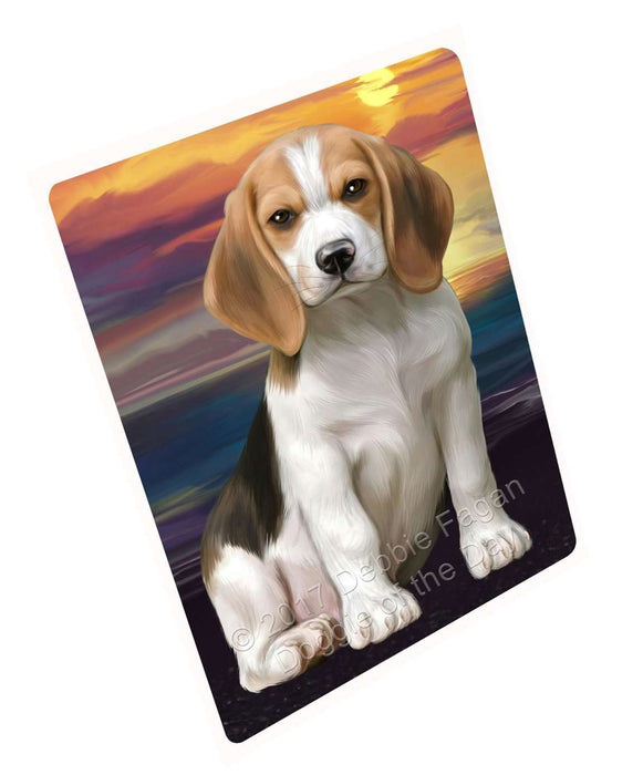 Beagle Dog Tempered Cutting Board