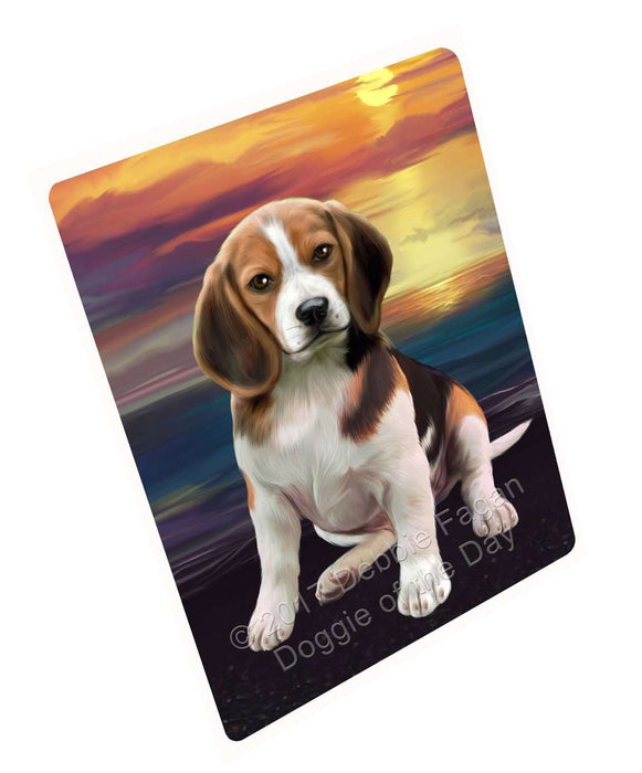 Beagle Dog Tempered Cutting Board