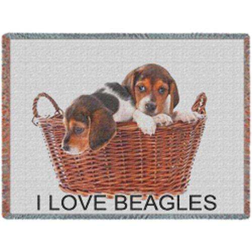 Beagle Puppies Woven Throw Blanket 54 x 38