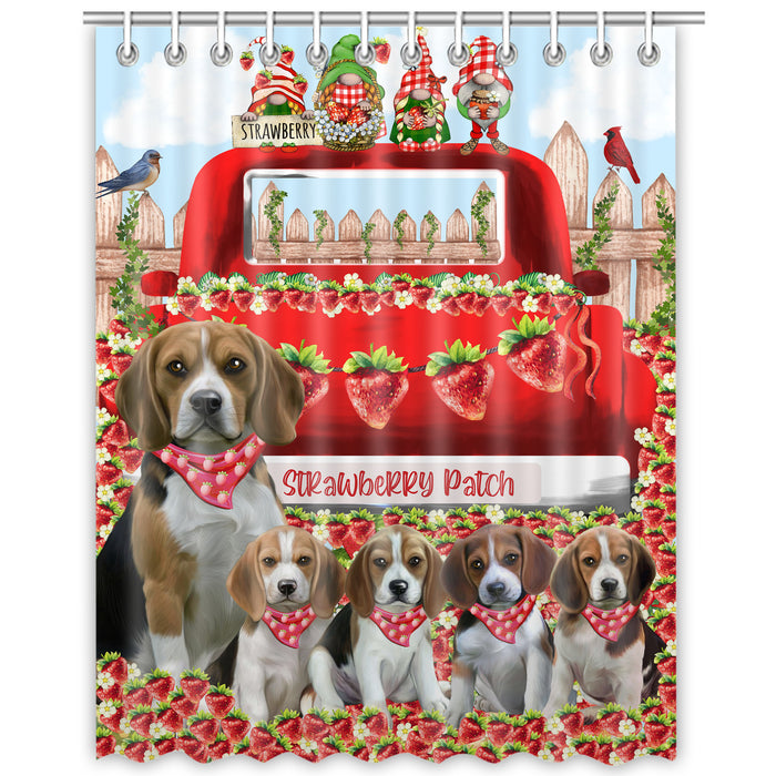 Beagle Shower Curtain: Explore a Variety of Designs, Custom, Personalized, Waterproof Bathtub Curtains for Bathroom with Hooks, Gift for Dog and Pet Lovers