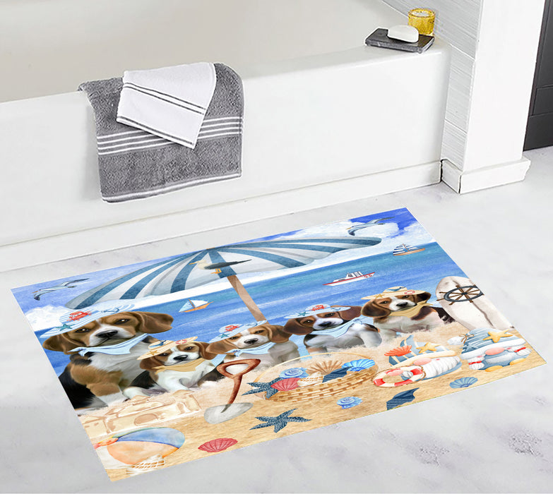 Beagle Custom Bath Mat, Explore a Variety of Personalized Designs, Anti-Slip Bathroom Pet Rug Mats, Dog Lover's Gifts