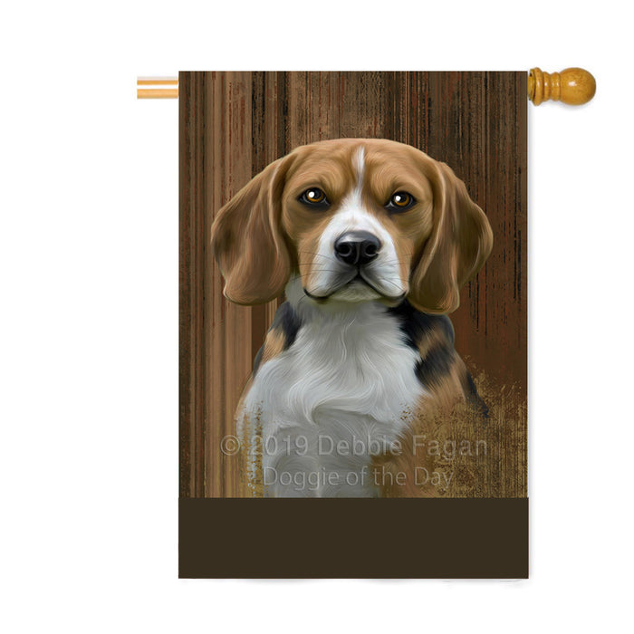 Personalized Rustic Beagle Dog Custom House Flag FLG64495