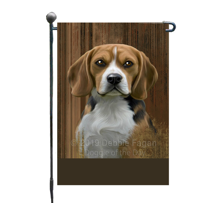 Personalized Rustic Beagle Dog Custom Garden Flag GFLG63418