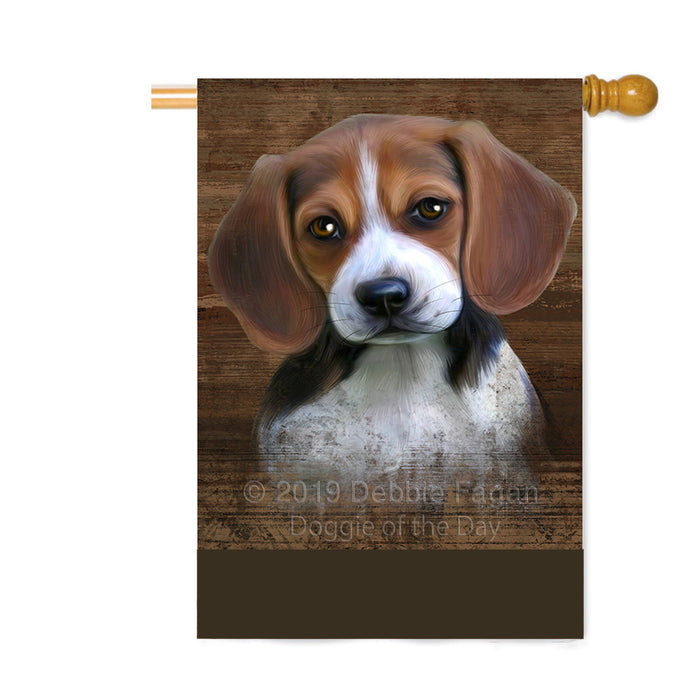 Personalized Rustic Beagle Dog Custom House Flag FLG64496
