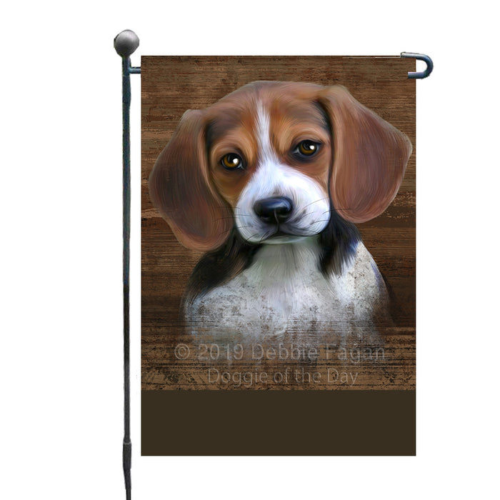 Personalized Rustic Beagle Dog Custom Garden Flag GFLG63419