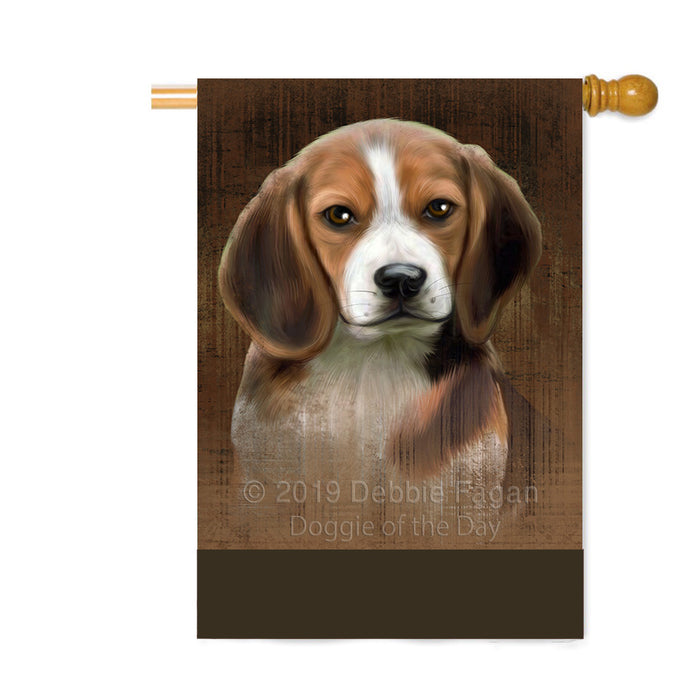 Personalized Rustic Beagle Dog Custom House Flag FLG64497