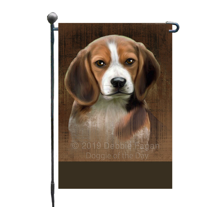Personalized Rustic Beagle Dog Custom Garden Flag GFLG63420