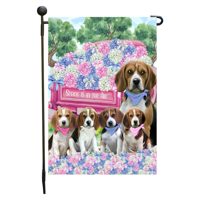 Beagle Dogs Garden Flag: Explore a Variety of Personalized Designs, Double-Sided, Weather Resistant, Custom, Outdoor Garden Yard Decor for Dog and Pet Lovers
