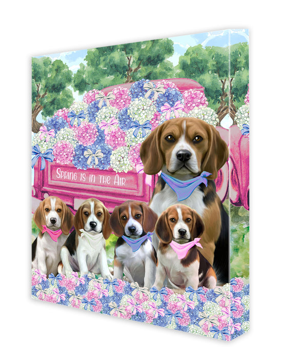 Beagle Wall Art Canvas, Explore a Variety of Designs, Custom Digital Painting, Personalized, Ready to Hang Room Decor, Dog Gift for Pet Lovers